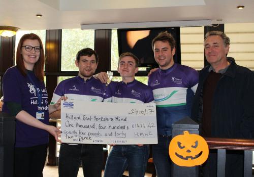 HUMHC Charity Ride Cheque Presentation